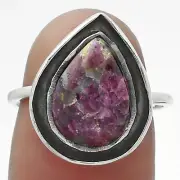 Natural Tourmaline Quartz 925 Sterling Silver Ring s.7 Jewelry R-1468