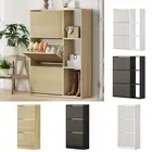 Oikiture Shoe Rack Storage Cabinet Organiser Shelf 3 Doors 30 Pairs