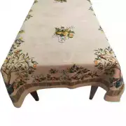Rectangular tablecloth with Teflon coating "Lemon Tree" 140x240 Villa Grazia