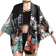 [YM YOUMU] Women Japanese Kimono Cardigan Coat Yukata Outwear Tops Vintage Japanese Style