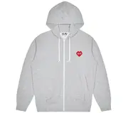 [COMME des GARCONS PLAY] the Artist Invader 男士像素紅色心型拉鍊連帽衫