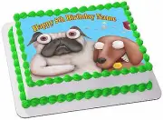 PIG THE PUG EDIBLE ICING CAKE TOPPER PARTY IMAGE FROSTING SHEET