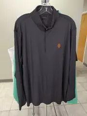 NWT MEN'S DUNNING GOLF PULLOVER, SIZE: XL, COLOR: BLACK HERRINGBONE (M16)
