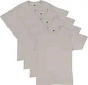 Hanes Mens Essentials T-Shirt Pack, Crewneck Cotton T-Shirts for Men, 4 Or 6 Pack Available