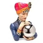 RARE Mackenzie Childs Fortune Teller 18" Courtly Check Figurine Brand New In Box