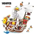 1484Pcs Thousand Sunny Ship Building Blocks - 9 Dolls, Pirate Bricks Set, Gift