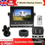 5" Monitor 4PIN LCD Car CCD Reversing Rearview Camera System Suction Bracket Kit