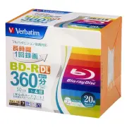 Verbatim Verbatim Single Recording Blu-ray Disc BD-R DL 50GB 20 Discs White Prin