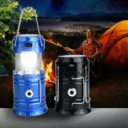 Solar Powered LED Camping Lantern Travel USB Rechargeable Emergency Lights Home