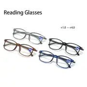 Anti-Blue Reading Glasses Men Women +1.0~+4.0 Square Books presbyopic glasses