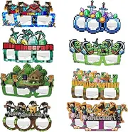 Paper Party Glasses for Kids Party Bag Fillers,12pcs Fancy Dress Party Eyeglasses Photo Booth Props Glasses for Boy Girl Masquerade Birthday Xmas Party Decorations Costume Accessories Favor