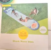 New Shark Water Slide 18 Ft Long Built in Sprinklers Childrens Fun Summer