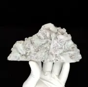 Natural Shiny Apophyllite Crystals with Stilbite On Chalcedony Minerals - #570