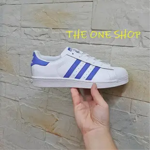 adidas 愛迪達 SUPERSTAR 白鞋 白色 紫標 紫色 皮革 經典款 運動鞋 板鞋 G27810