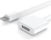 iPhone Charger Extension Cable Compatible for iPhone/iPad,[Apple MFi Certified] Lightning Extender Dock Male to Female Lightning Cord Extension Adapter Pass Video Data Audio(6.6FT White)