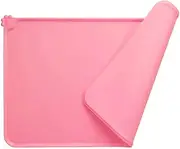Beautiful Cat Cushion Silica Gel Waterproof Cat Litter Mat Durable Non Slip Dog Mattress Protect Floor and Carpet Easy Clean Pet Bed Mat for Kittens Black (Color : Pink)