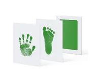 4pcs Inkless Baby print kit Newborn Footprint Handprint Gift Green