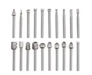 20x Solid Carbide Burrs For Dremel Rotary Tool 3mm Drill Die Grinder Carving Bit