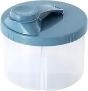 JIEBWCHA Portable Milk Powder Dispenser, 4-Layer Milk Powder Dispenser, Rotating Lid, Ragbar, Leak-Proof Rotating Formula Dispenser and Snack Storage Container