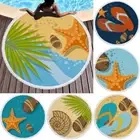 59" Round Microfiber Towel Originality Style Swimming Party Sunbath Beach Towels