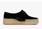 BNIB Clarks Originals Ladies WALLABEE CUP Black Suede Shoes