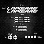 Lapierre ProRace Stickers Decal Bike Frame Cycle Cycling Bicycle BMX Road Mtb