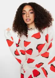Ivory Answer To Love Oversized Sweater