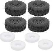 Rubber Tire Wheel Hub Set RC Car Accessory Fit for WPL C14 C14K C24 Black