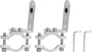 uxcell 2Pcs Motorcycle Tube Clamp, Fit 0.7" to 1.4" OD Motorcycle Bicycle Light Mount Brackets with 60mm L Holder Car Light Bar Holder Clamp, Silver (18-35mm)
