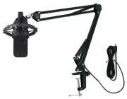 Audio Technica AT4040 Recording Condenser Microphone Studio Mic+Case+Boom Arm