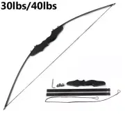 30/40 lbs Archery Takedown Recurve Bow Right Hand Long Bow Target Hunting Sports