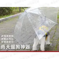 在飛比找PChome24h購物優惠-【PET DREAM】外出遛狗透明雨傘 寵物雨傘 雨天遛狗 