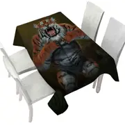 Cool Animal Art Tigerilla Gorilla vs Tiger Tablecloth
