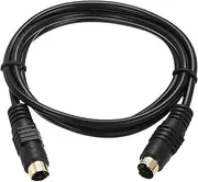 uxcell S Video Cable 3.3ft, Mini DIN 4 Pin S-Video Cable Male to Male Gold Plated Connector Transfer for TV Receiver Monitor S-VHS VCR DVD