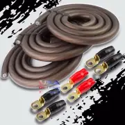 BIG 3 Upgrade 1/0 AWG OFC COPPER Alternator Electrical Cable Wiring Charging Kit