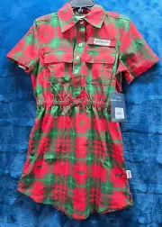 NWT Adorable Magellan Outdoors Girls Holiday / Christmas Fishing Dress XS 6-6X
