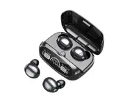 M32 Wireless Earbud High Fidelity Long Standby Time Digital Display Bluetooth-compatible5.1 Stereo Earphone for Doing Sports - Black