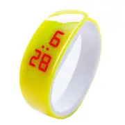 2Pcs Kids Watch Bracelet Led Digital Sport Wristwatch For Child Boys Girls Electronic Clock Yellow
