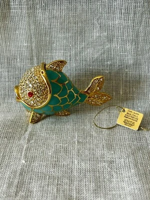 ESTEE LAUDER WHIMSICAL FISH by MONICA RICH KOSANN SOLID PERFUME COMPACT New