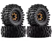 1/10 RC Crawler Car 1.9 Wheel Rims & Rubber Tires Set for Hsp Redcat WRAITH Tami