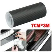 BLACK 5D Carbon Fiber Car Sticker Protector Strip Door Anti Scratch Tape 7cm *3M (for: Audi)