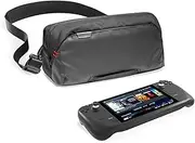 tomtoc Carrying Case for 2025 Nintendo Switch 2, ROG Ally X, Steam Deck/OLED, Legion Go, MSI Claw, Crossbody Shoulder Bag Fit Console, Original AC Charger Adapter, Casual Lightweight EDC Bag
