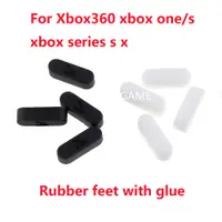 在飛比找蝦皮購物優惠-4 件/套黑色白色橡膠腳帶膠水適用於 XBOX360 xbo