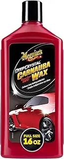 Meguiar's Deep Crystal Carnauba Wax - Premium Liquid Wax for a High Gloss Finish - Best Synthetic Wax Detailer for Cars - Easy Application Carnauba Wax - Car Scratch Remover Wax - 473ml