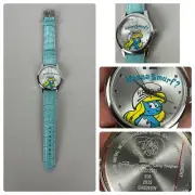 The Smurfs WANNA SMURF Smurfette 2008 Peyo 50 Year Anniversary Blue Watch