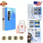 Efficient Key Organizer with Smart Access - 32-Key Lock Box with Remote Options