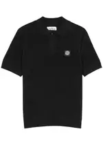 Stone Island Panelled Cotton Polo Shirt - Black - M M