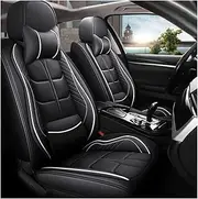 Car Seat Covers Universal Fit for Opel Zafira Tourer Astra K Insignia 2014 Meriva B Vectra C Mocha Compatible with car seat covers_White Deluxe