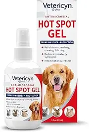 Vetericyn Plus Hot Spot Hydrogel. Soothing Relief and Protection for Itchy or Irritated Skin, Rashes and Sores. Safe for Dogs, Cats and All Animals (3 oz / 89 mL)