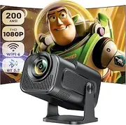 Koeay Smart Mini Projector with Android 11.0,2024 Upgraded Portable Projector 1080P 4K Full HD with WiFi 6 and BT5.2,180°Adjustable Stand, Auto Keystone Home Projector for Phone/TV Stick/Laptop